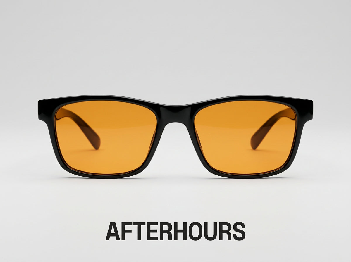 Overtime Orange Lens Glasses Front View