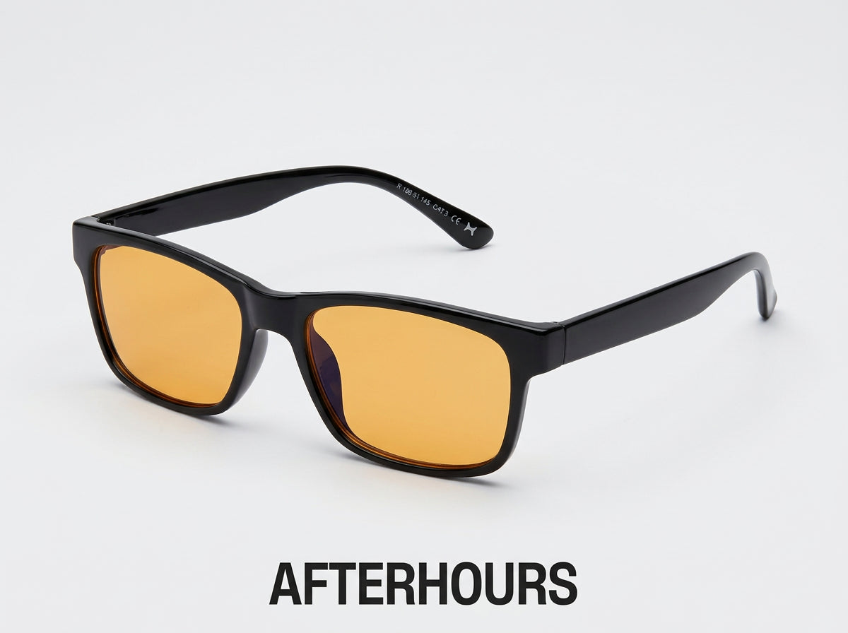 Overtime Orange Lens Glasses Angle View
