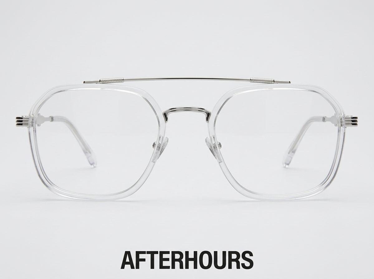 Trendsetters Clear Aviator Front